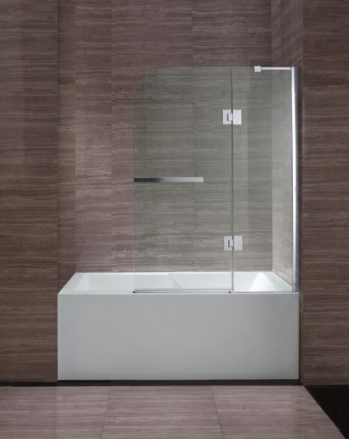Evos Boutiques 40 in tempered glass bath 40.05 in x 55 in centered