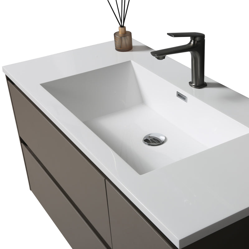 Evos Boutiques 42 high charcoal grey vanity sink