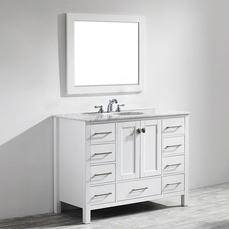 Evos Boutiques 48 in white modern vanity side