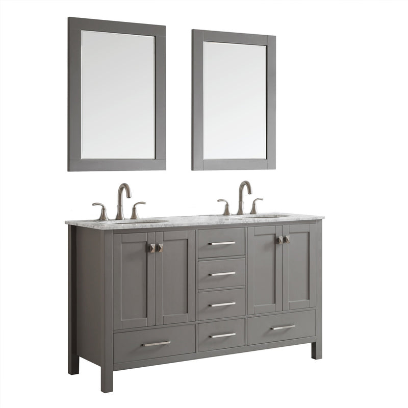 Evos Boutiques 60 in double sink stone grey vanity