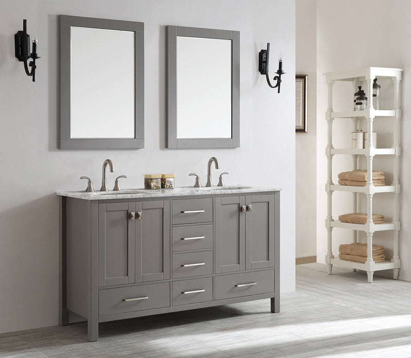 Evos Boutiques 60 in double sink stone grey vanity duplicate
