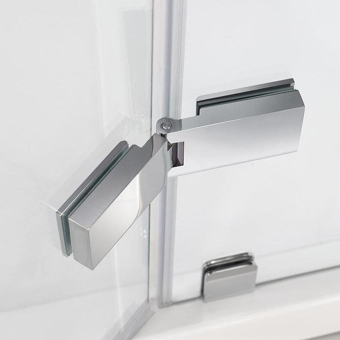 Evos Boutiques 60 x 32 in silver shower with bench base hinges