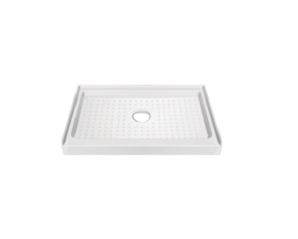 Evos Boutiques White Standard Center Drain Base 48 in x 36 in x 2.5 in