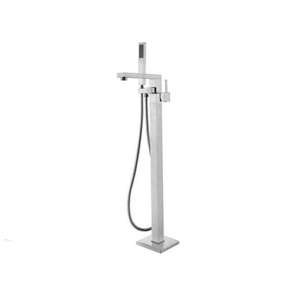 Evos Boutiques chrome freestanding bath faucet front view