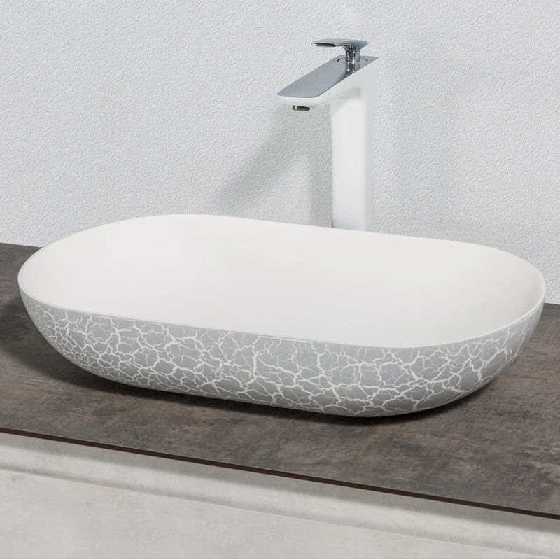 Evos Boutiques  mineral cast countertop washbasin angled
