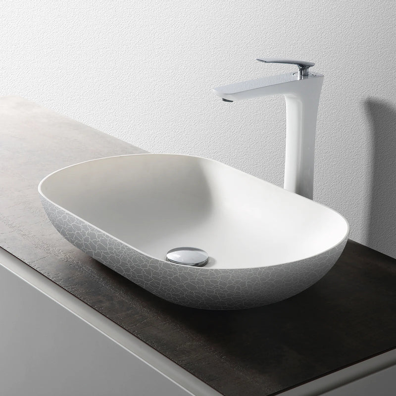 Evos Boutiques  mineral cast countertop washbasin side view