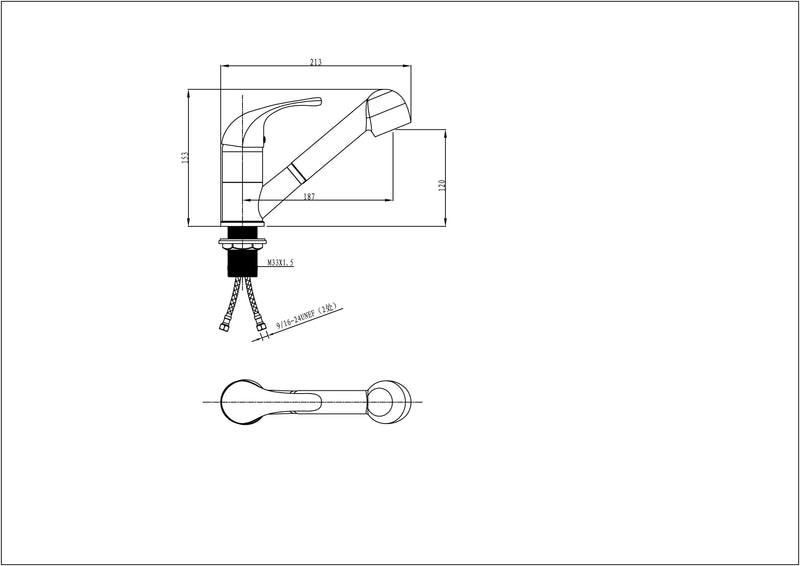 Evos Boutiques tall chrome kitchen faucet diagram