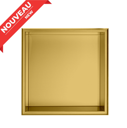 12x12 Shower Niche in Gold Stainless Steel