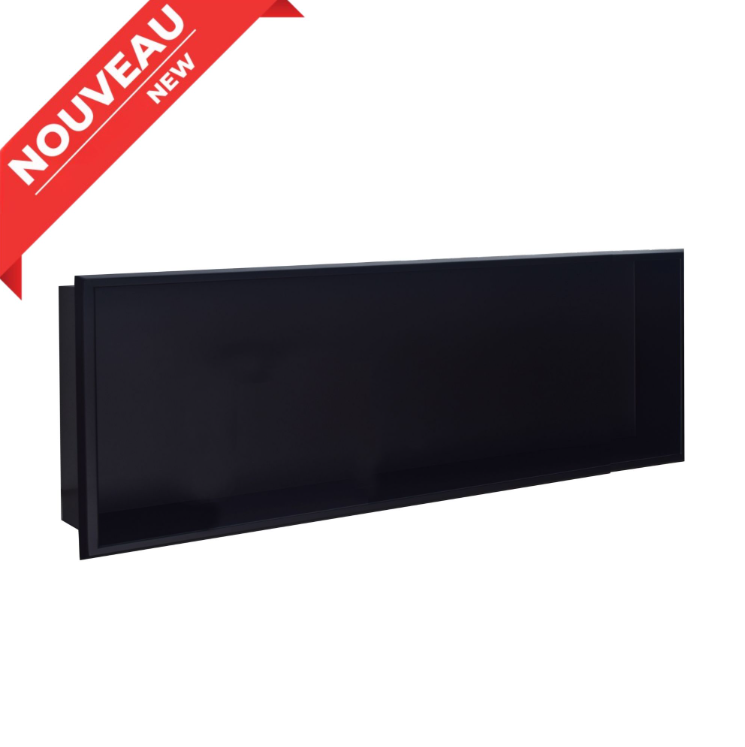 Niche de douche 36x12 en acier inoxydable noir mat