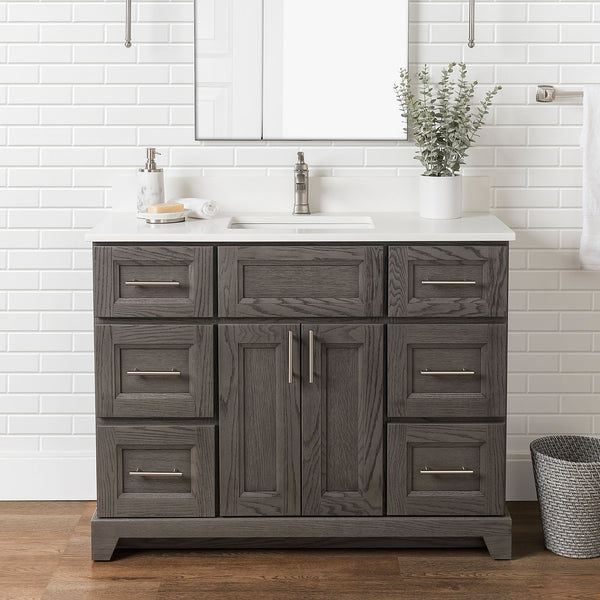 Wire Brushed Oak Premium Vanity 40 inches