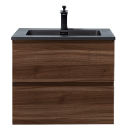 Meuble-lavabo simple Alicia 24 po avec dessus en quartz sable