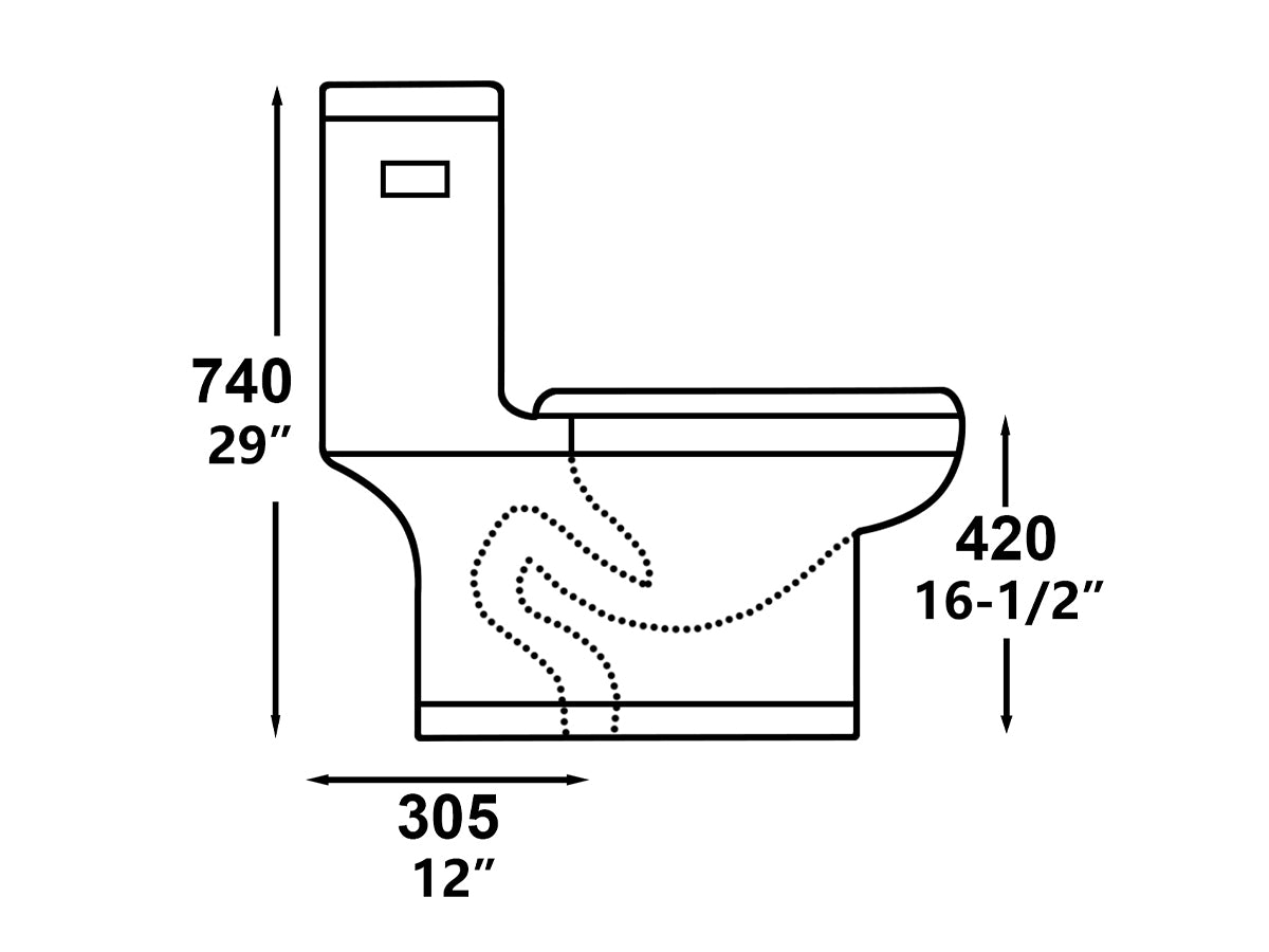 Cantley one-piece toilet