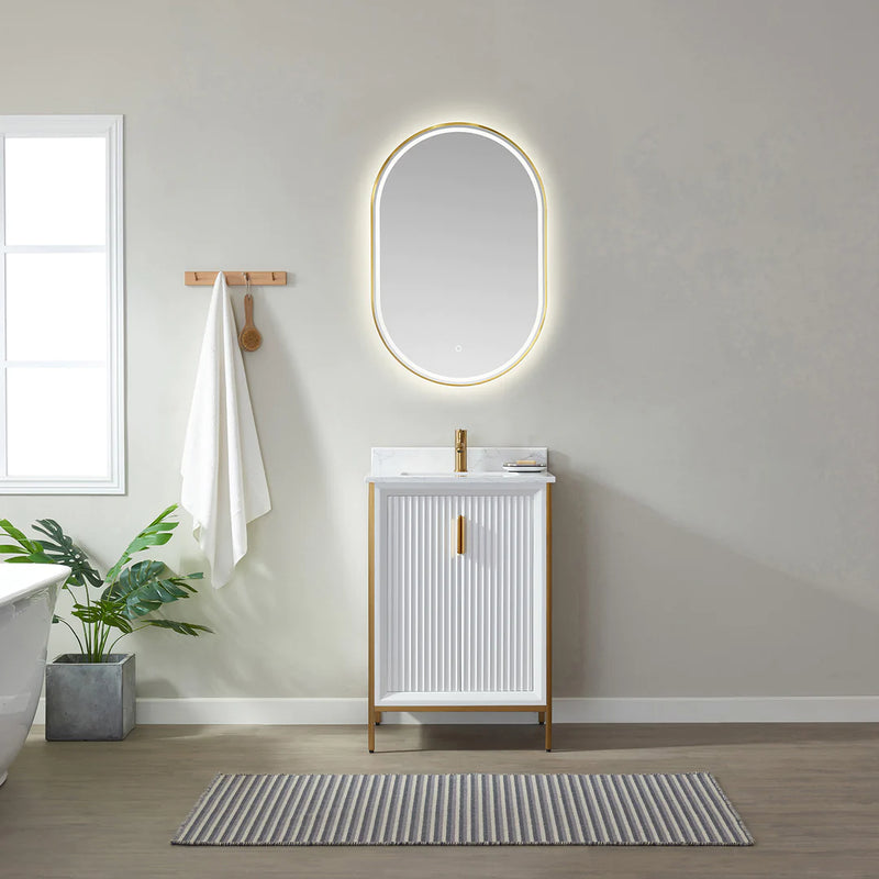 Evos Boutiques 24 in white bathroom vanity