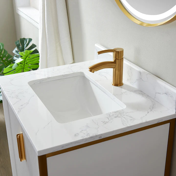 Evos Boutiques 24 in white bathroom vanity sink