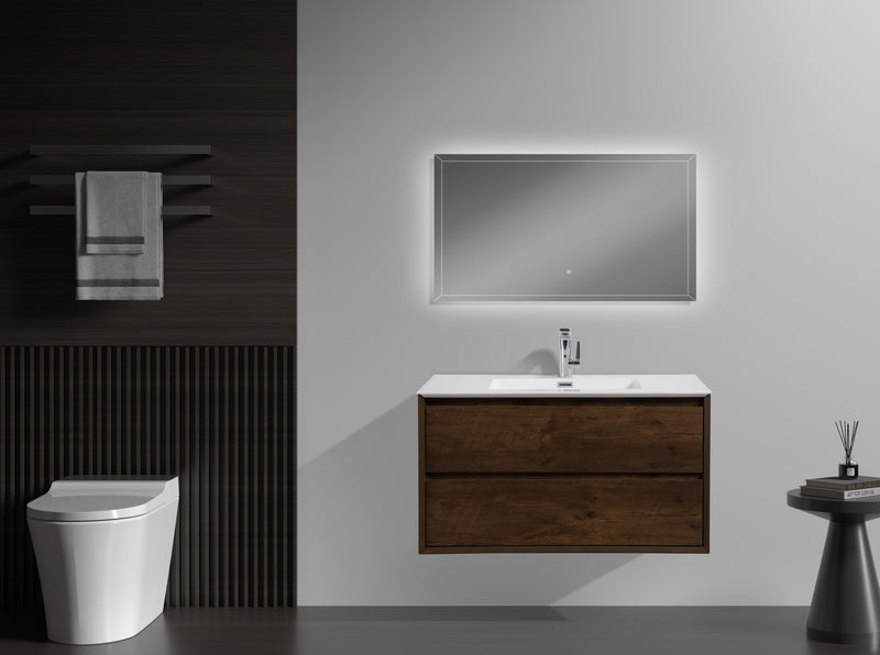 Evos Boutiques 36 in dark oak bathroom vanity