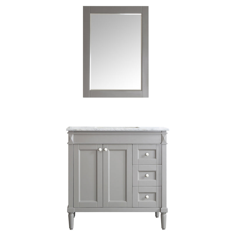 Evos Boutiques 36 in stone grey vanity no background