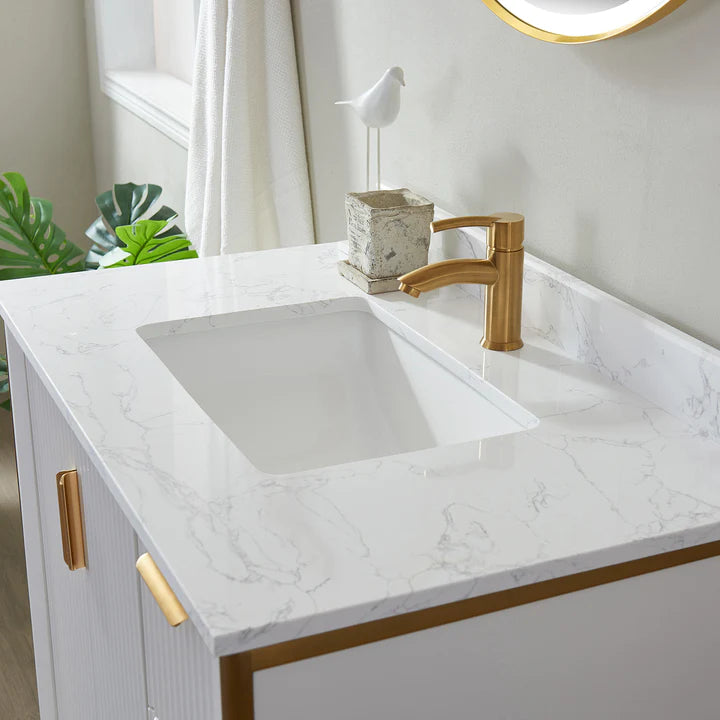 Evos Boutiques 36 in white bathroom vanity