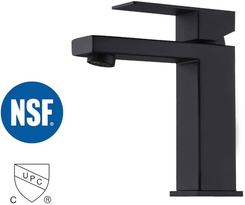 Evos Boutiques 4.3 in matte black faucet zoomed in 