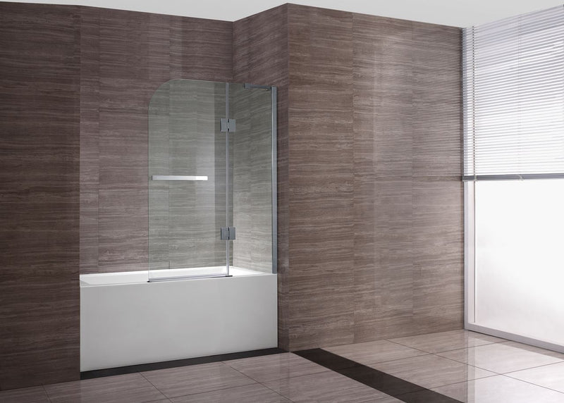 Evos Boutiques 40 in tempered glass bath 40.05 in x 55 in