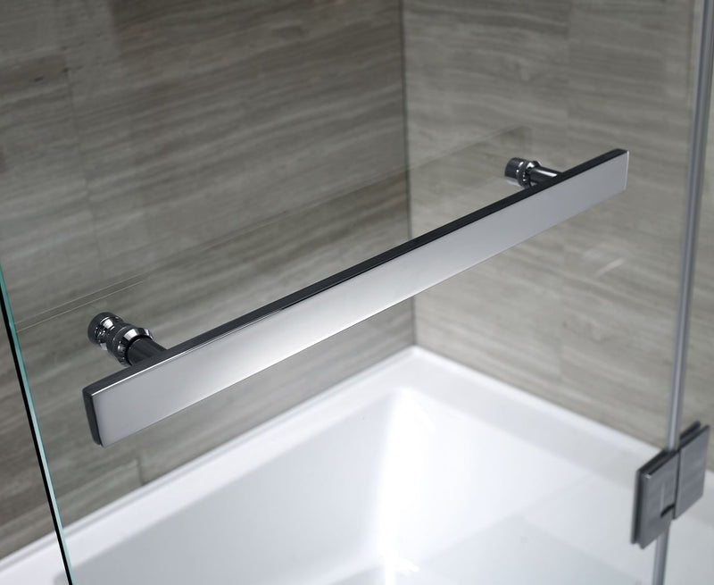 Evos Boutiques 40 in tempered glass bath 40.05 in x 55 in close up