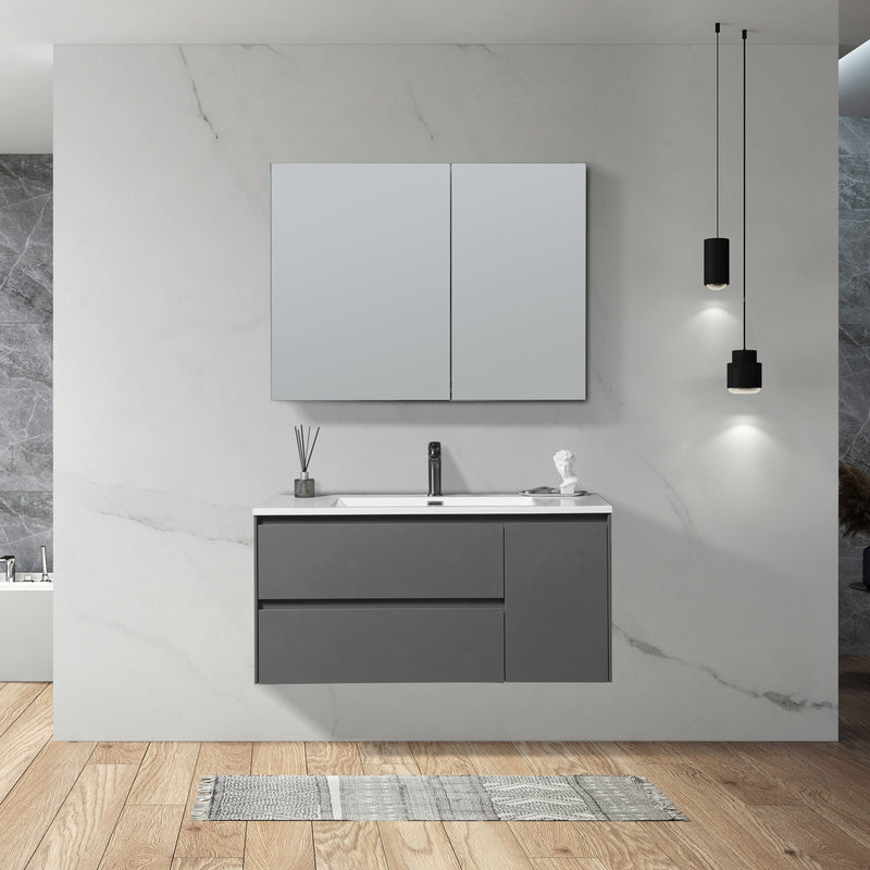 Evos Boutiques 42 high charcoal grey vanity