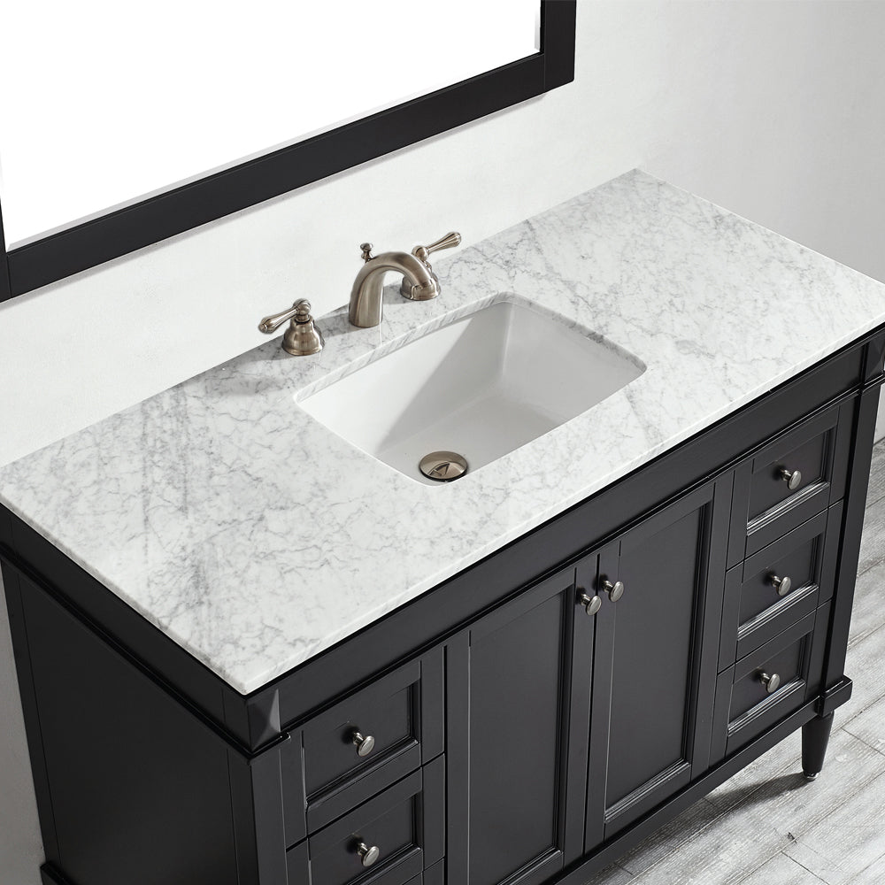 Evos Boutiques 48 in laval vanity looking down