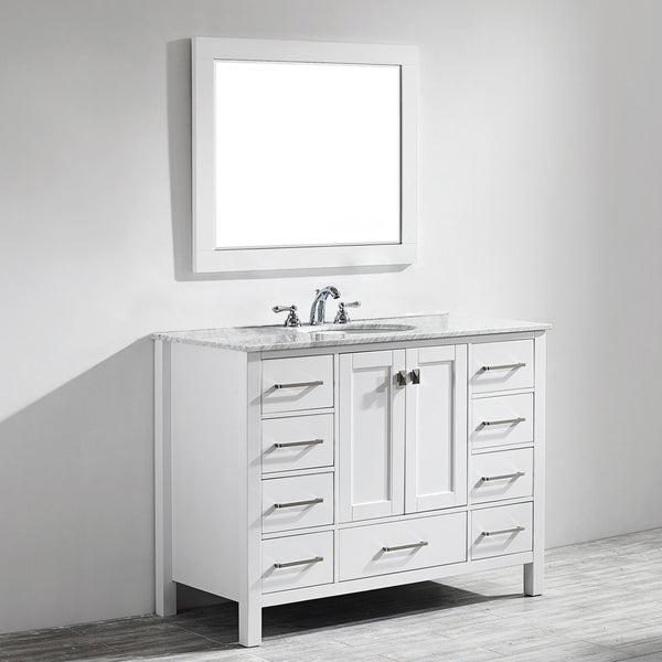 Evos Boutiques 48 in white modern vanity side