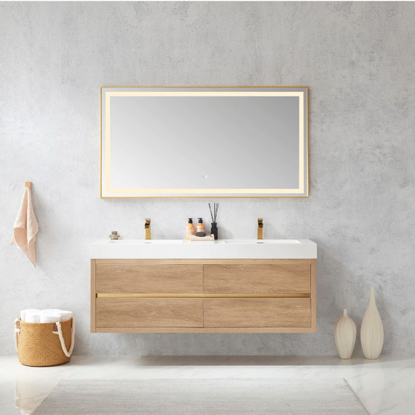 60 floating vanity double sink deals