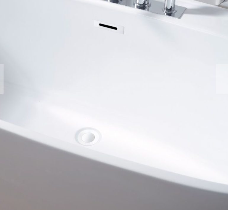Evos Boutiques 60 in freestanding tub and mounting faucet  close up