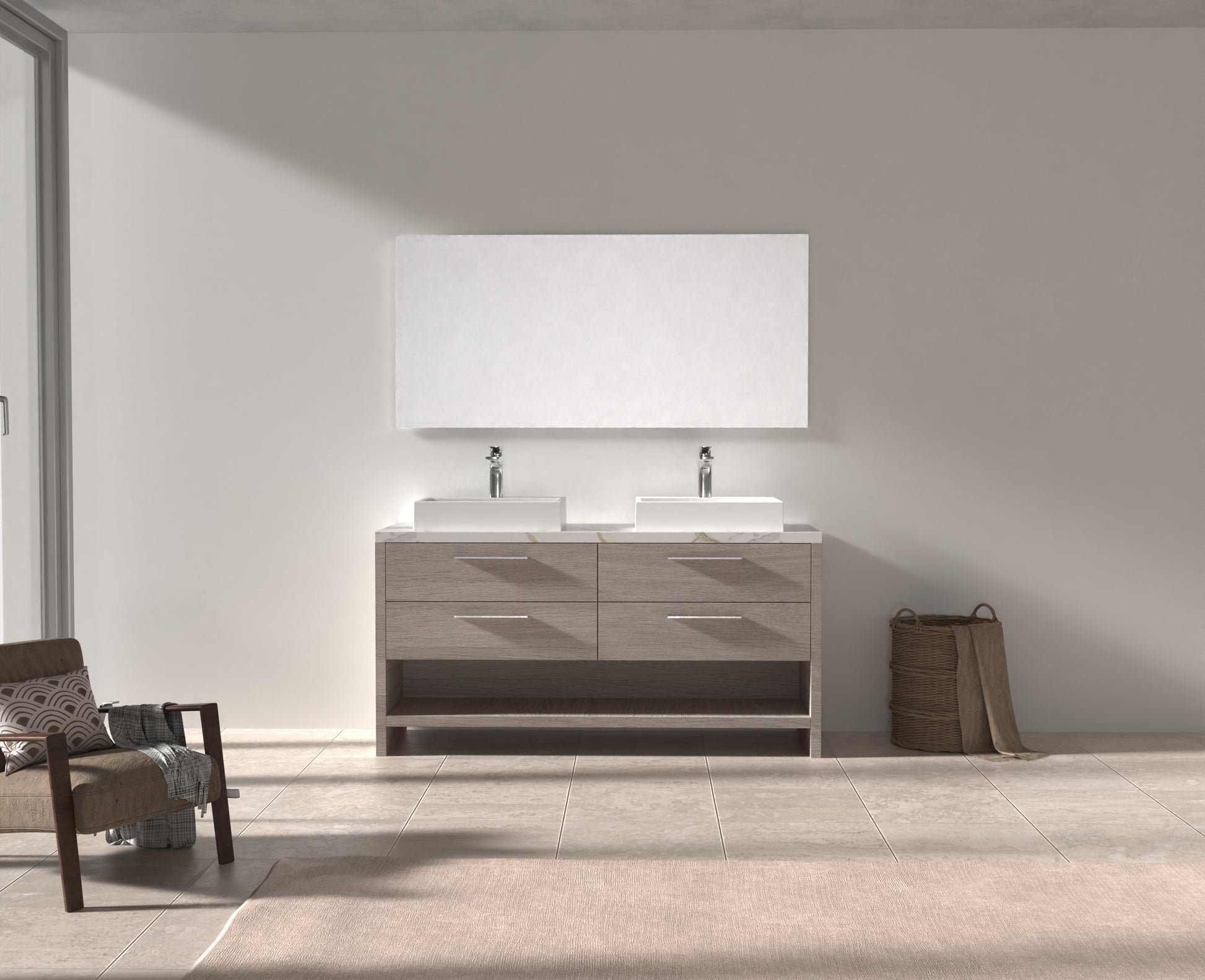 Evos Boutiques 60 in marble vanity 