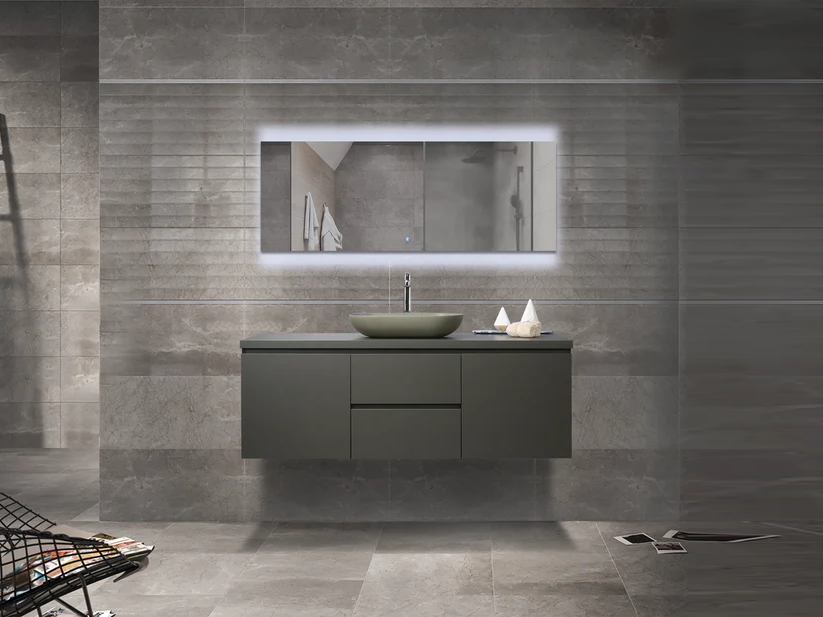 Orlando 60" Matte Grey - Vessel sink sold seperately