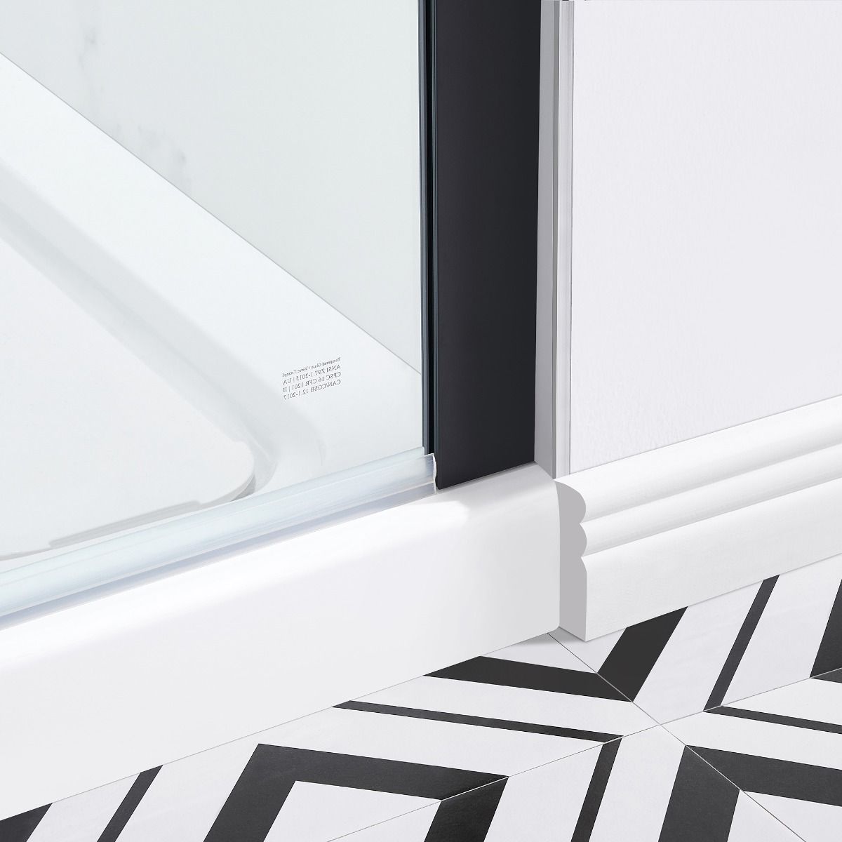 Evos Boutiques 60 x 84 in High Sliding Shower Door corner