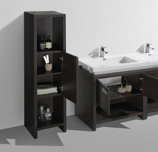 Evos Boutiques 63 in double bathroom vanity shelf