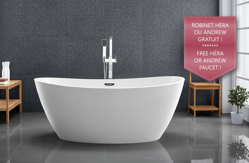 Evos Boutiques 63 in sleek freestanding tub centered