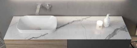 Evos Boutiques 64 in  wood and grey bathroom vanity duplicate