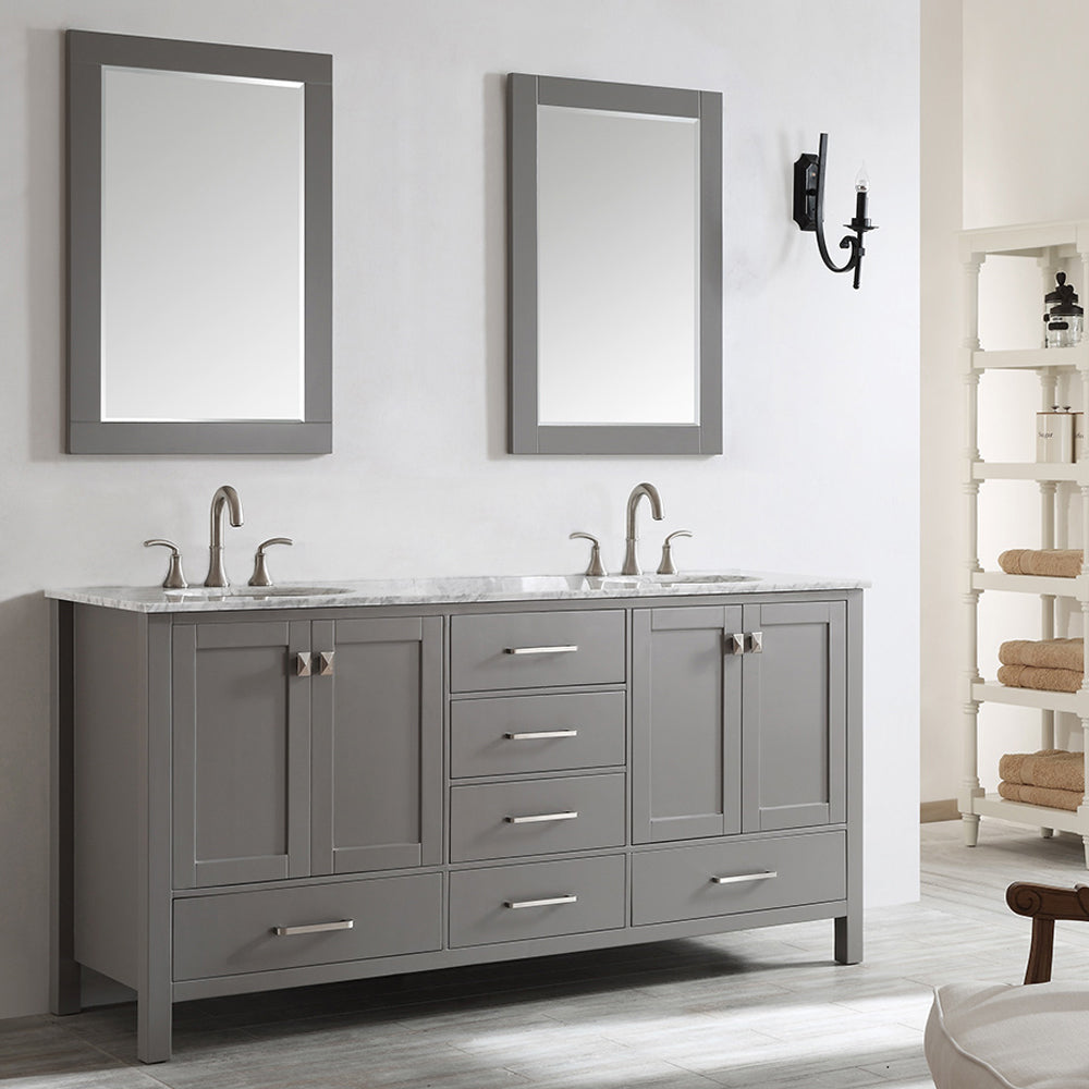 Evos Boutiques 72 in stoney grey vanity front side