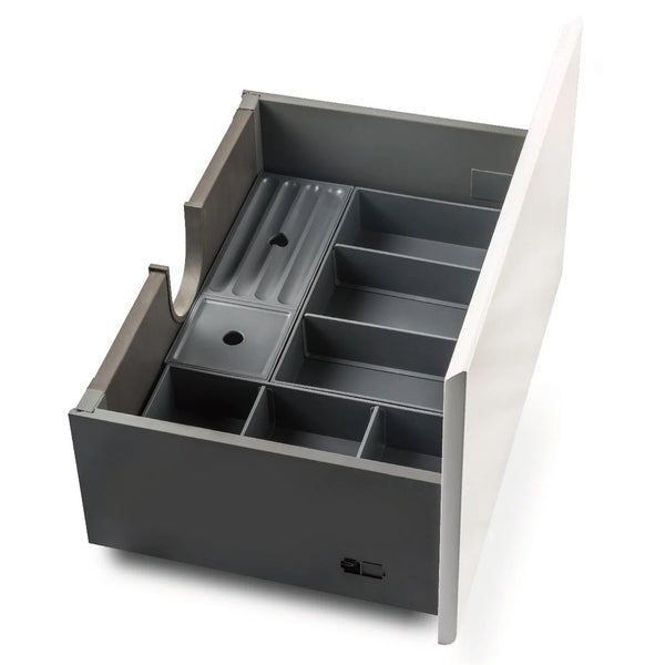 Evos Boutiques T2 grey drawer organizer side view