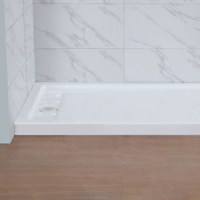 Evos Boutiques White Shower Base With Drain 48 in x 32 in
