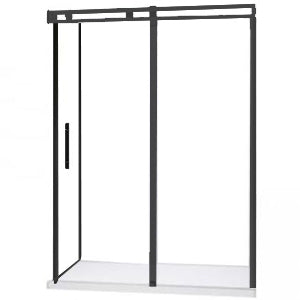 Evos Boutiques black shower door, side panel and base 