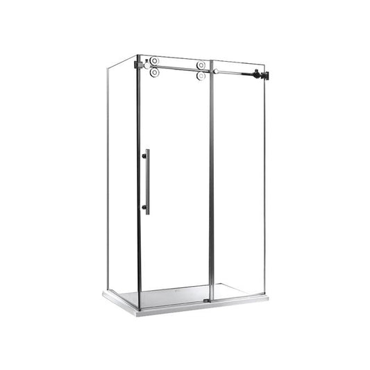 Evos Boutiques chrome shower side panel 36 x 79 in
