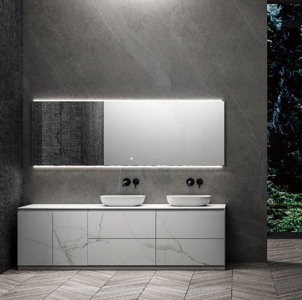 Evos Boutiques marble white double bathroom vanity