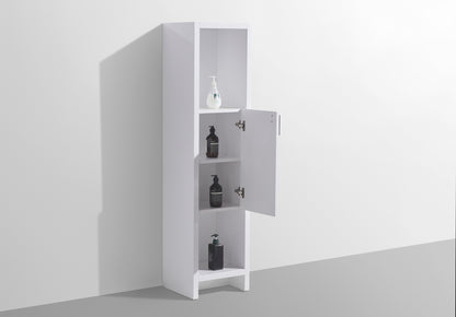 Evos Boutiques side unit with white finish open door
