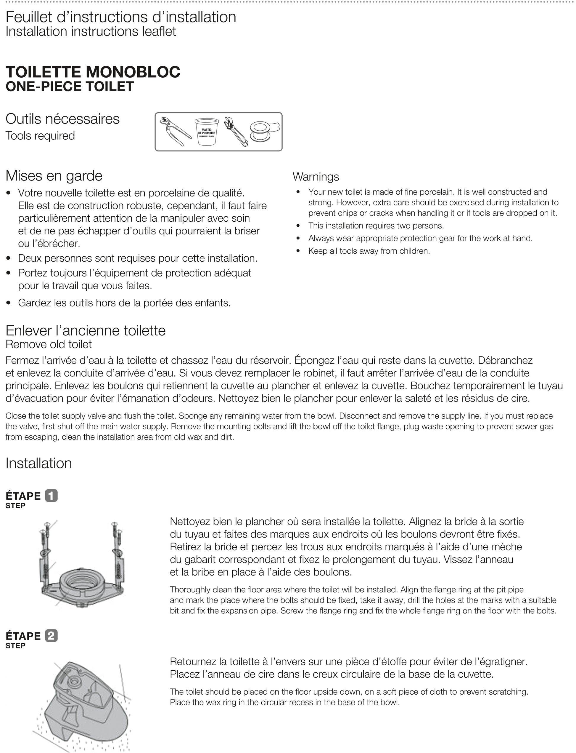 Evos Boutiques toilet instructions