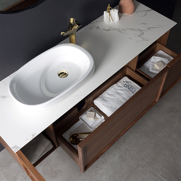 Evos Boutiques wood bathroom vanity 65 x 21 x 18 in looking down