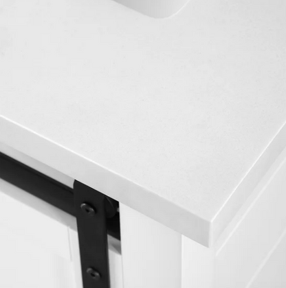 Stirling white double vanity by evos counter
