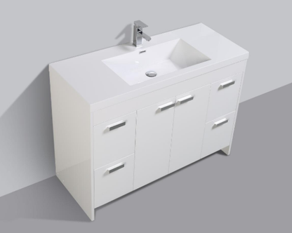 Lugano 48in One Sink Free-Standing Vanity