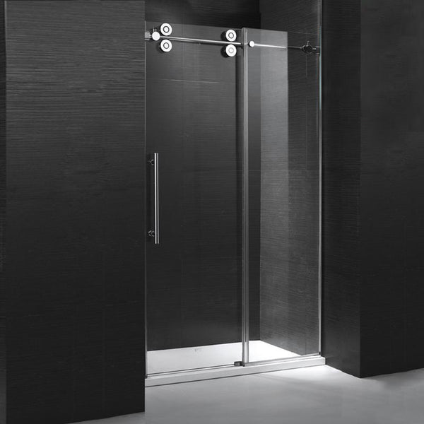 La Quintessence I Black Shower Door, Side Panel & Base Kit 84"