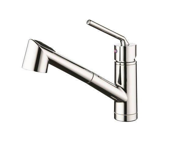 Single Handle Low Profile Kitchen Faucet in Brushed Nickel