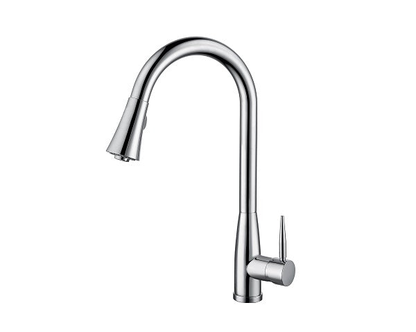 Single Handle Pull Down Kitchen Faucet polished chrome
