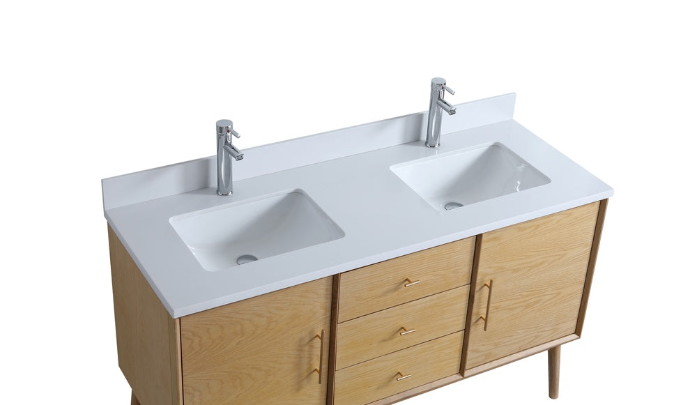 Fluted bathroom vanity